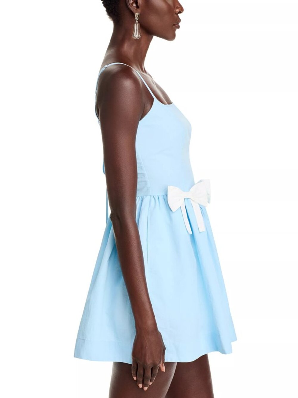 365$ Ciao Lucia Neroni Strappy Pleated Mini Skirt Dress Size S Ice Blue - Picture 2 of 4